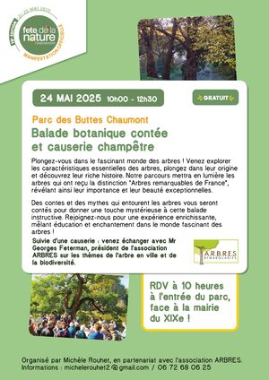 Balade botanique et contée de reconnaissance des arbres et causerie champêtre